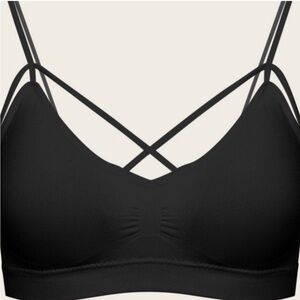 Aqua Black Strappy Bralette